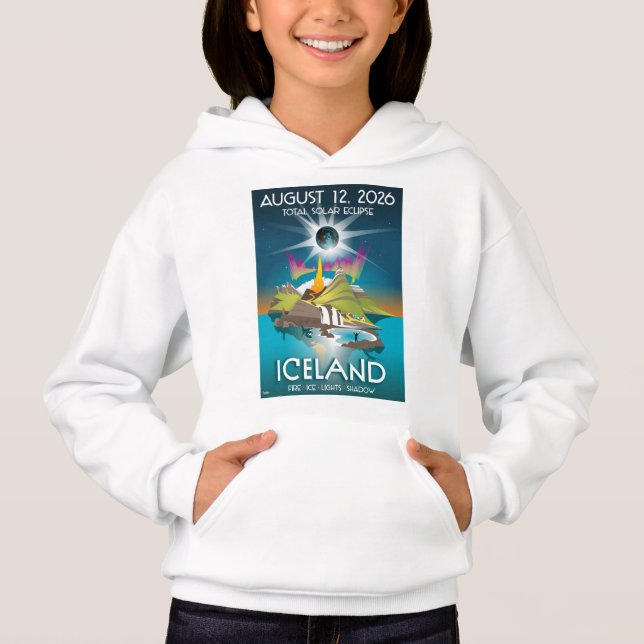 2026 Iceland eclipse - hoodie for kids T Shirt (Framsida)