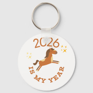 2026 Is My Year Cute Year of the Horse Nyckelring