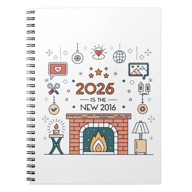 2026 Is The New 2016 Cozy Culture Vector Anteckningsbok (Framsidan)
