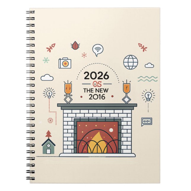 2026 Is The New 2016 Digital Culture Vector Anteckningsbok (Framsidan)