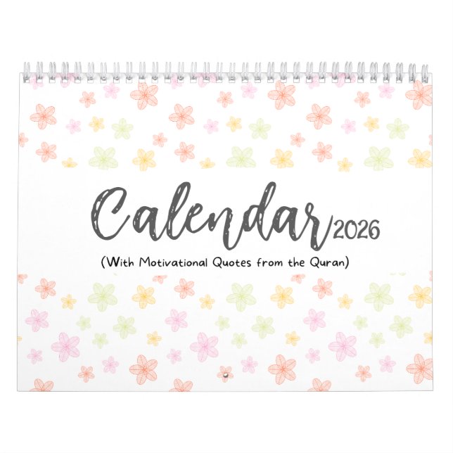 2026 Islamic Calendar with Quran Quotes (medium) Kalender (Omslag)