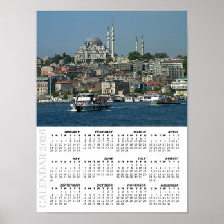 2026 Istanbul-kalender, Sultan Ahmed, Turkiet Poster