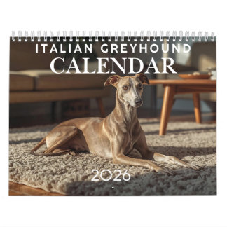 2026 Italian Greyhound Wall Calendar Kalender