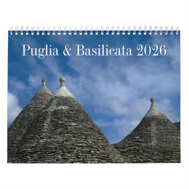 2026 Italy calendar - Puglia & Basilicata - Medium Kalender (Omslag)