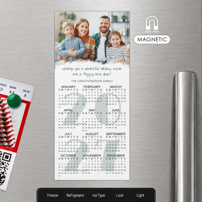 2026 Julfotograf 2027 Kalender Magnetkort (Skapare uppladdad)