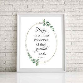 2026 JW År Text Matthew 5:3 Poster