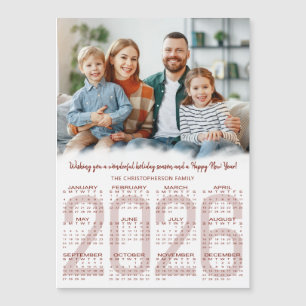 2026 Kalendebild Anpassad färg Julkort