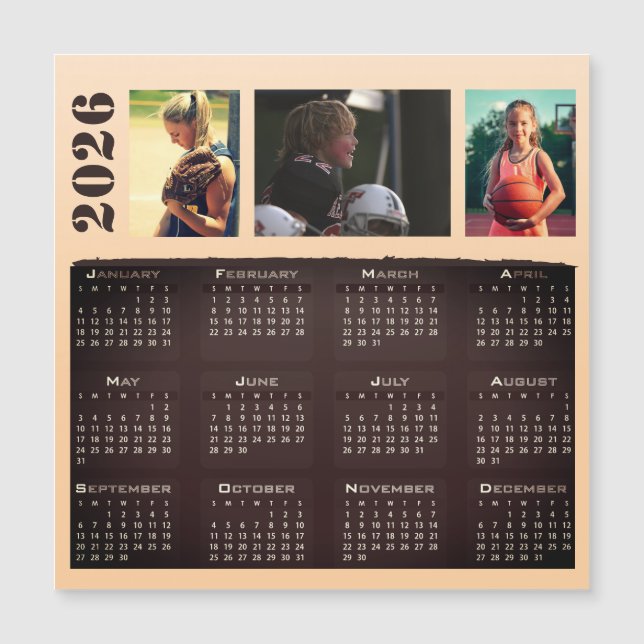 2026 - kalender 3 - Magnetkort för fotokollage (Framsida)