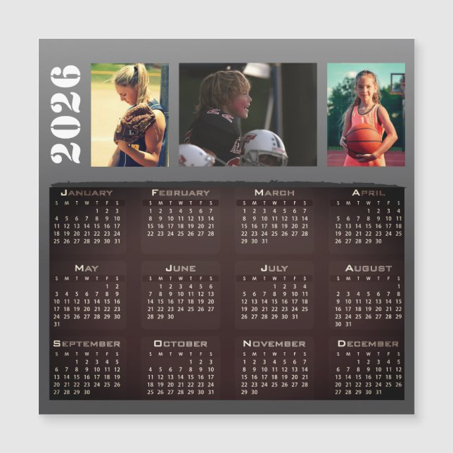 2026 - kalender 3 - Magnetkort för fotokollage (Framsida)