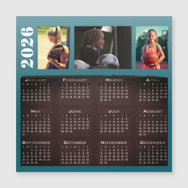 2026 - kalender 3 - Magnetkort för fotokollage (Framsida)