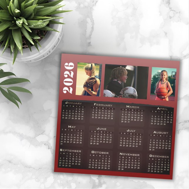 2026 - kalender 3 - Magnetkort för fotokollage (Skapare uppladdad)