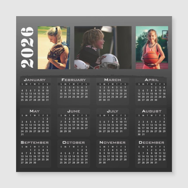 2026 - kalender 3 - Magnetkort för fotokollage (Framsida)