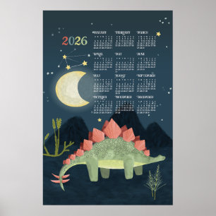 2026 Kalender Affisch Stegosaurie 