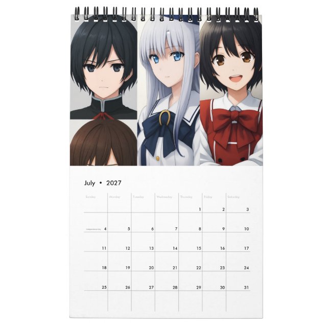 2026 Kalender (Bilder skapade av Grok) (Jul 2027)