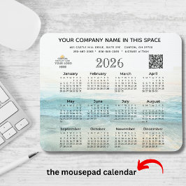 2026 Kalender Business Logotyp QR-kodmus Pad Musmatta