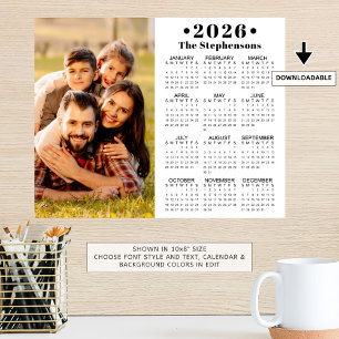 2026 Kalender - en fotoPersonlig Poster