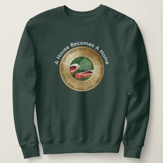 2026 Kalender Ett hus blir hem T Shirt (Design framsida)