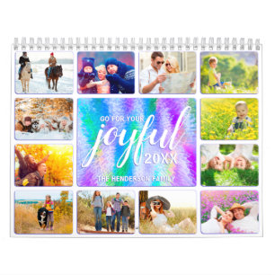2026 Kalender Familjefoto Glänsande Regnbågsskimra
