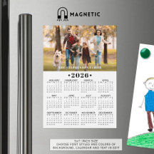 2026 Kalender Foto Anpassad Magnetisk