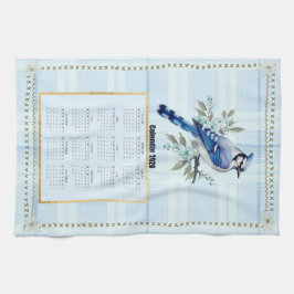 2026 Kalender Handduk Bluejay 2 Kökshandduk
