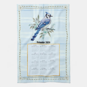 2026 Kalender Handduk Bluejay 2 Kökshandduk