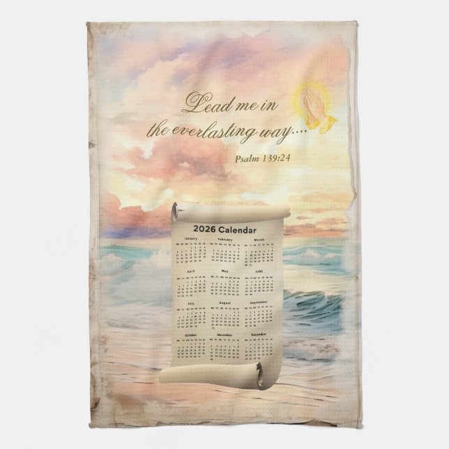 2026 Kalender Handduk Inspirerande Psalm 139 Kökshandduk (Vertikal)