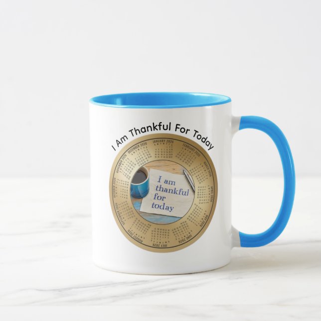 2026 Kalender Jag Är Tacksam För Idag Kaffe Mugg (Höger)