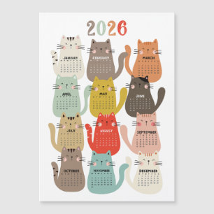2026 Kalender Jord Tones Cats
