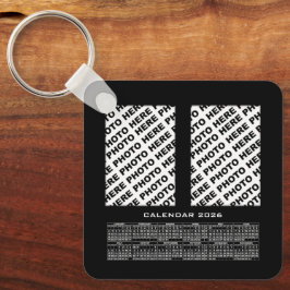 2026 Kalender Lägg till 4 Lodräna Foton Metall-nyc Nyckelring