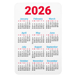 2026 Kalender Magnet Tema: Chicagos flaggfärger