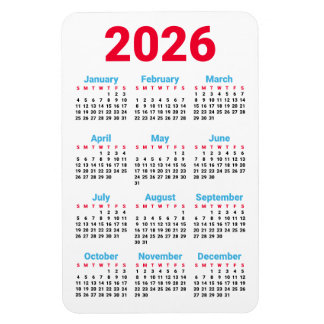 2026 Kalender Magnet | Tema: Chicagos flaggfärger