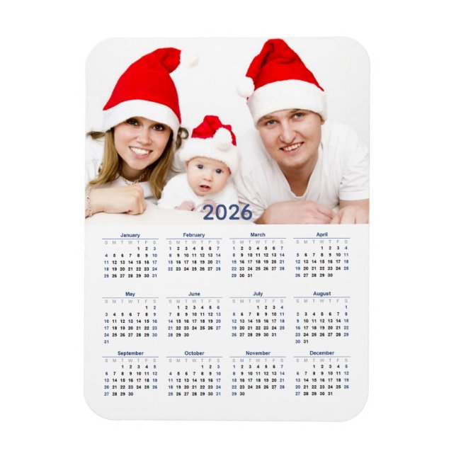 2026 Kalender med foto Magnet (Vertikal)