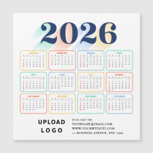 2026 Kalender Minimal Modern Elegant Anpassad Logo