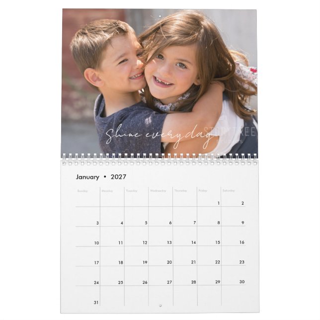 2026 Kalender Motiverande Med Familjefoton (Jan 2027)