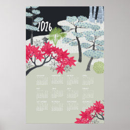 2026 Kalender Poster japanska Garden