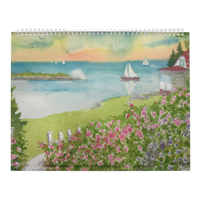 2026 Kalender Roseann Meserve Akvarellkonstnär  (Omslag)