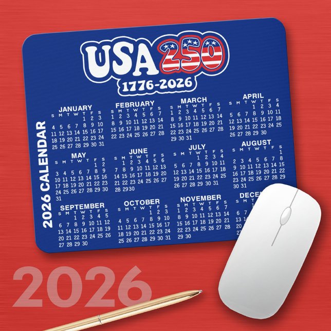 2026 Kalender - Spirit of 76 - America's USA 250 Musmatta (2026 Calendar on a Mousepad)