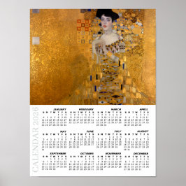 2026 Kalender, Stor, Adele, Dam i guld / Klimt Poster