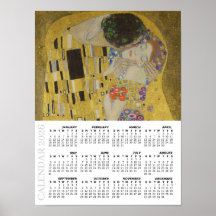 2026 Kalender, Stor, Kyssen / Gustav Klimt