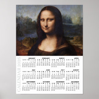 2026 Kalender, Stor, Mona Lisa/ Leonardo da Vinci Poster