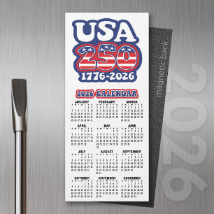 2026 Kalender USA 250 Amerikansk födelsedag 1776-2