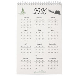 2026 Kalender – Utskrivbar & Väggkalender Design