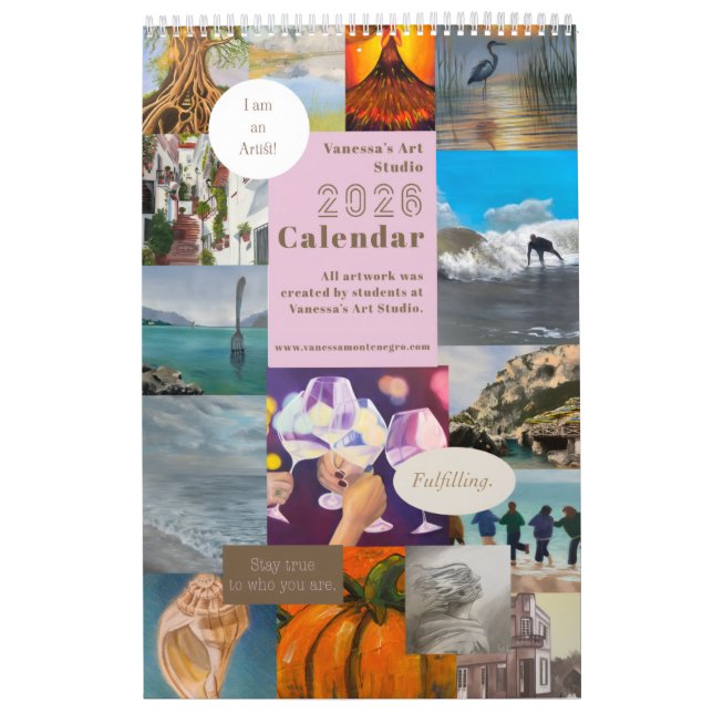 2026 Kalender Vanessas konststudio elevens arbete1 (Omslag)