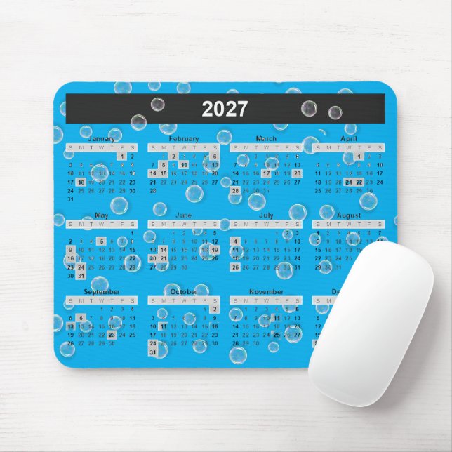 2026 Kalenderbubblor på Aqua Musmatta (Med mus)