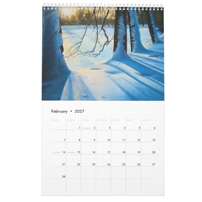 2026 Kalenderdesign - Lukiansk teckning Kalender (Feb 2027)