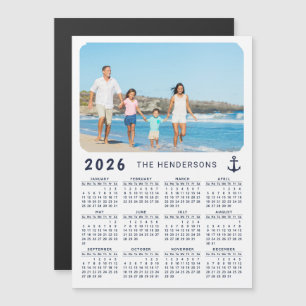 2026 Kalenderfamiljens foto Namn Nautical Magnet