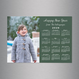 2026 Kalenderfoto Gott nytt år Grönt Magnet