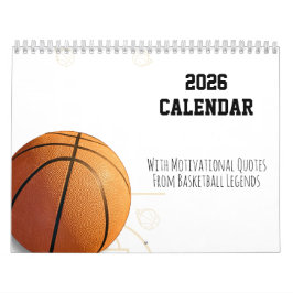2026 Kalendern Basketboll Motiverande Citat Kalender
