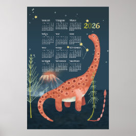 2026 Kalendern Poster Brachiosaurus