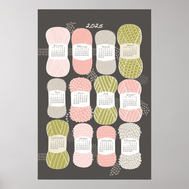 2026 Kalendern Poster Brun (Framsidan)